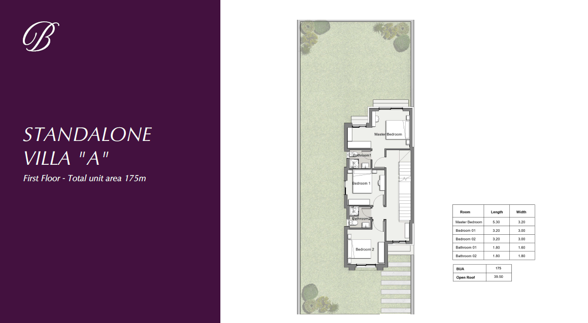 Floor plan for villa at The Butterfly