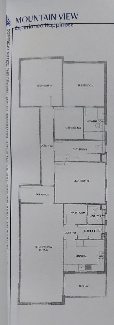 Floor plan for apartment at Aliva Mountain View Mostakbal City