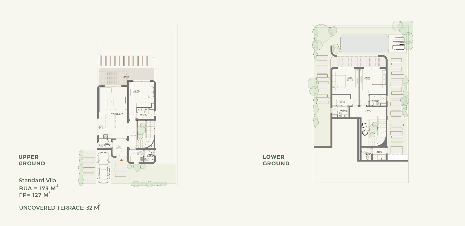 Floor plan for villa at Aden