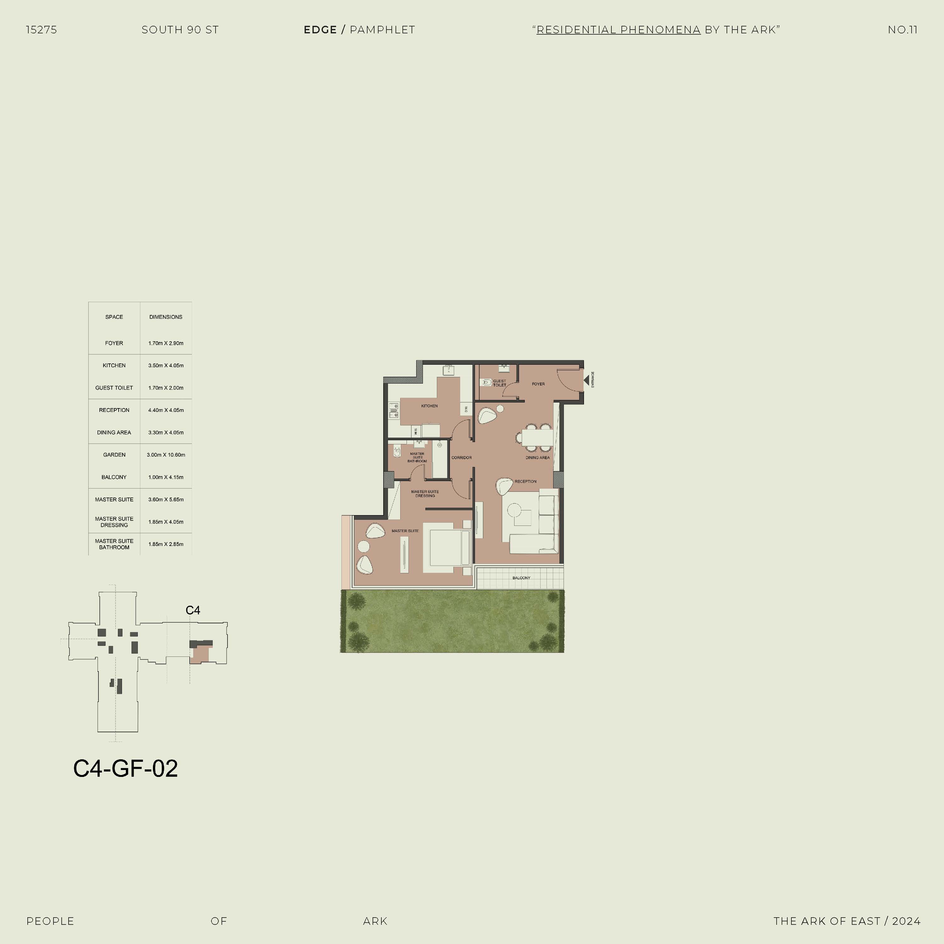 Floor plan for apartment at Edge