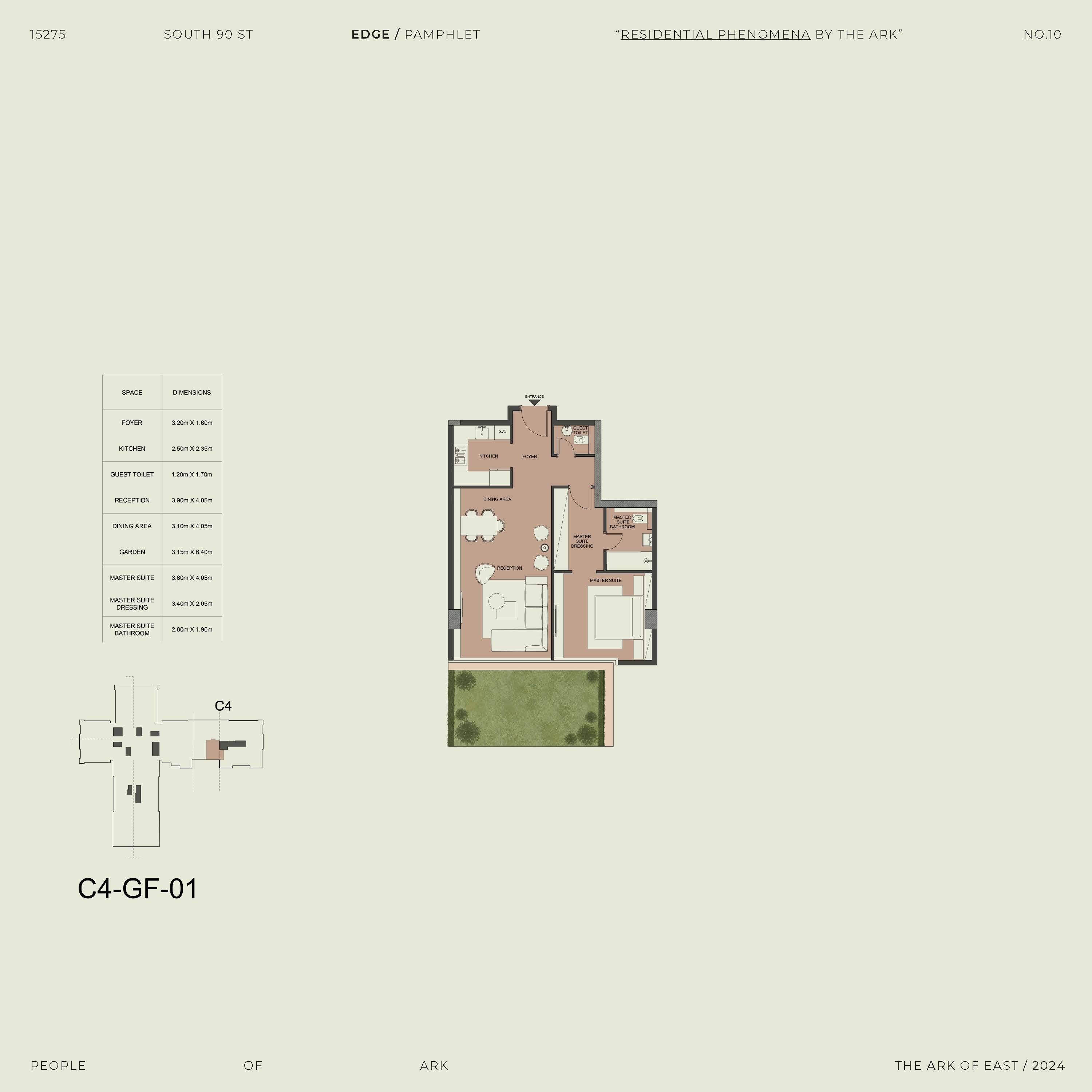 Floor plan for apartment at Edge