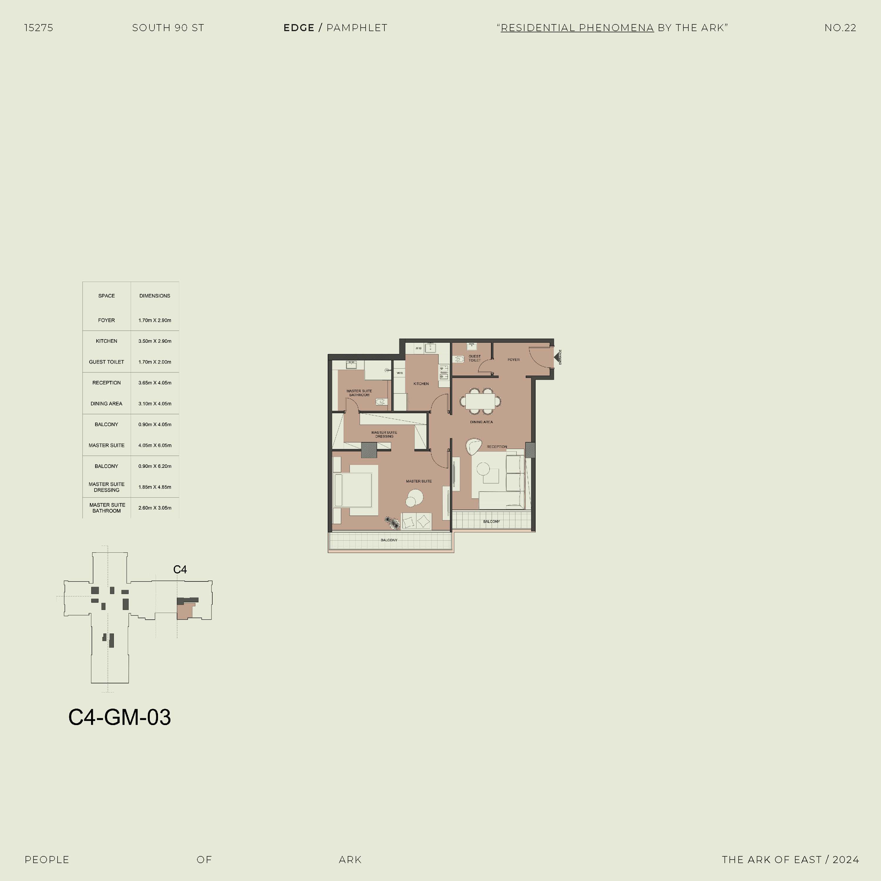 Floor plan for apartment at Edge