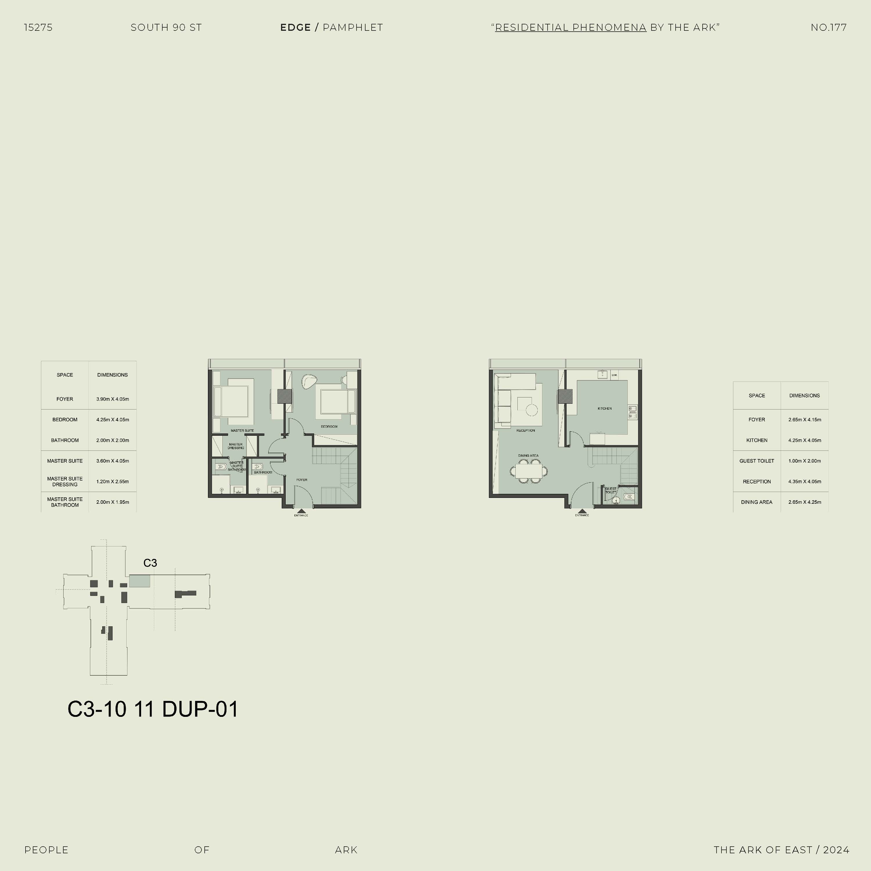 Floor plan for duplex at Edge