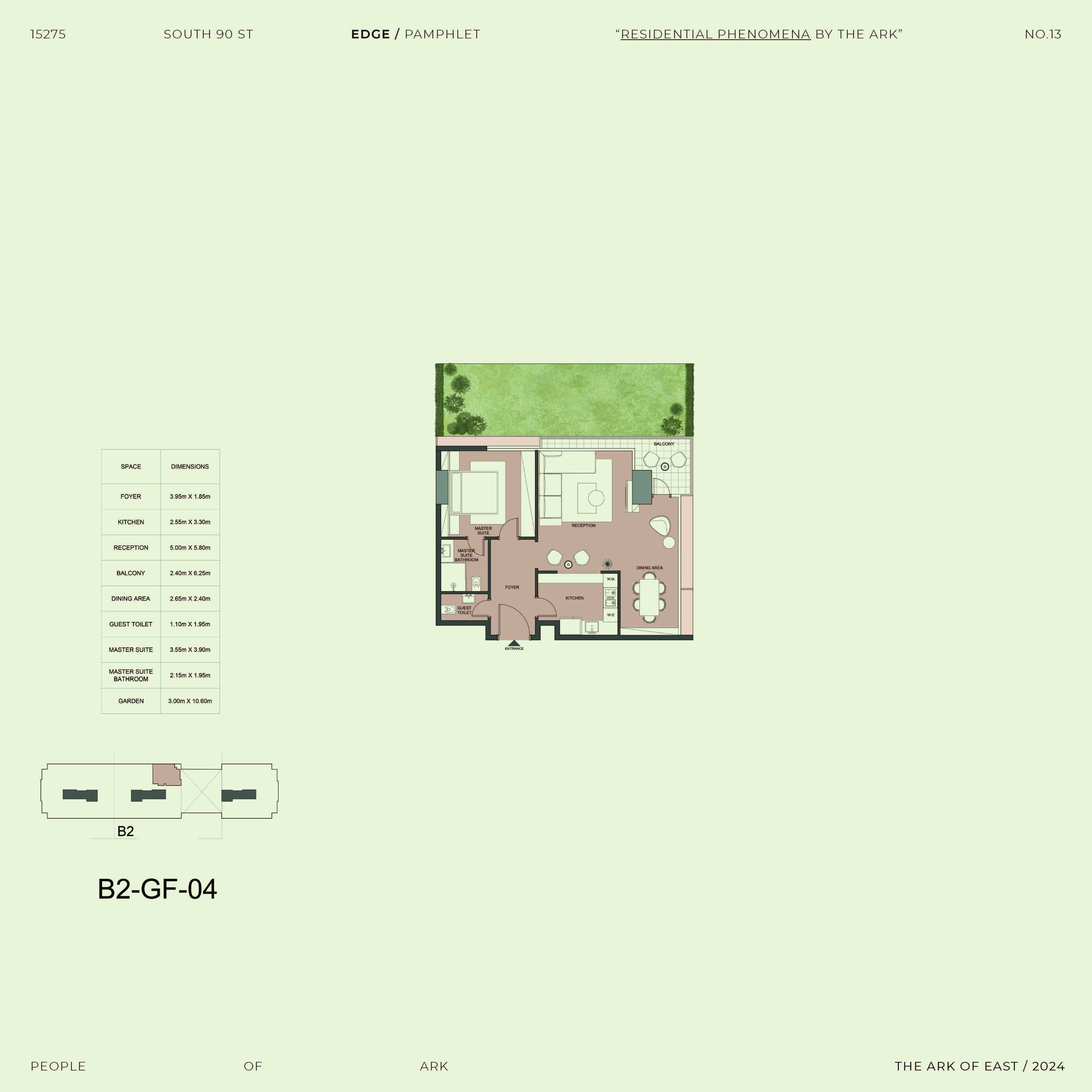 Floor plan for apartment at Edge