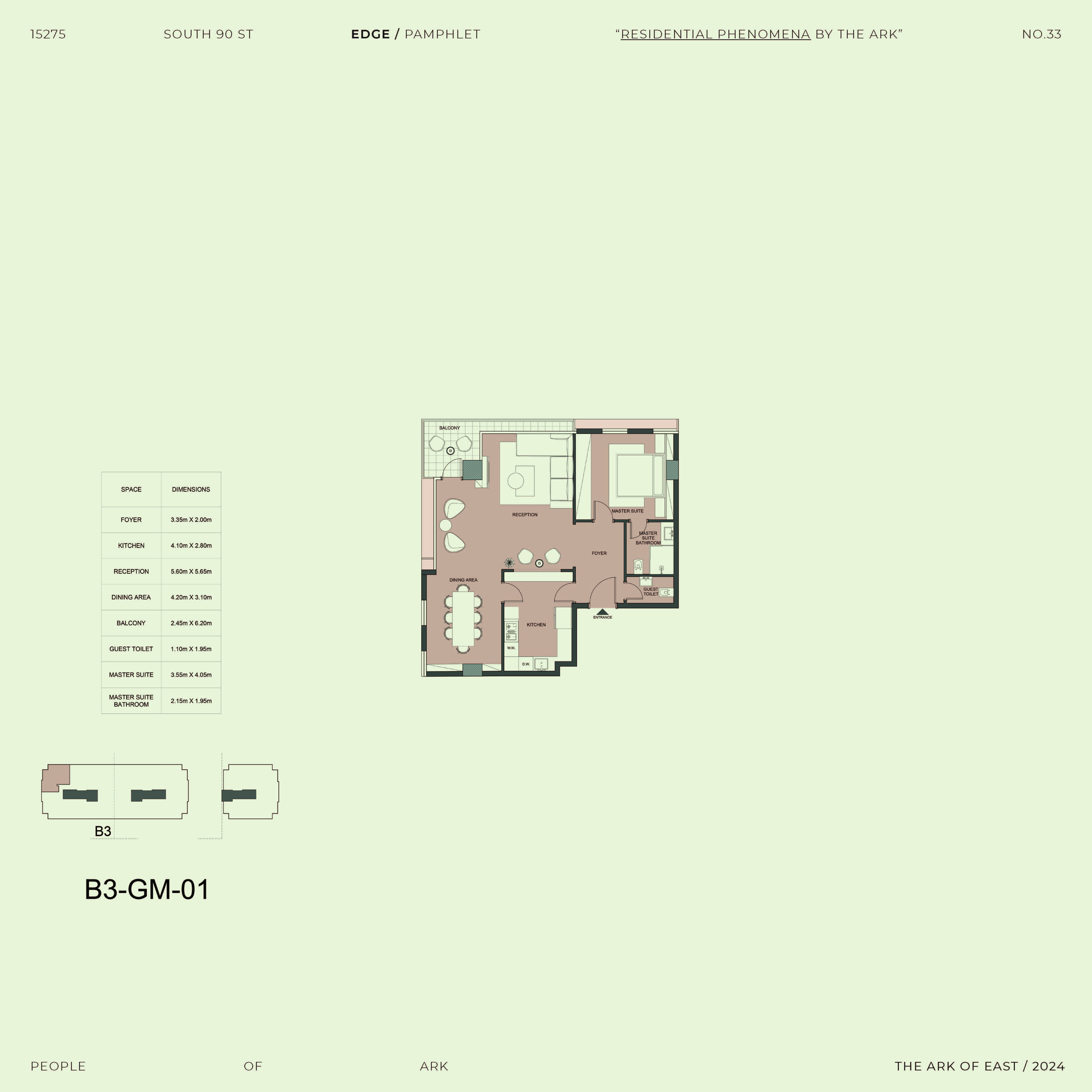 Floor plan for apartment at Edge
