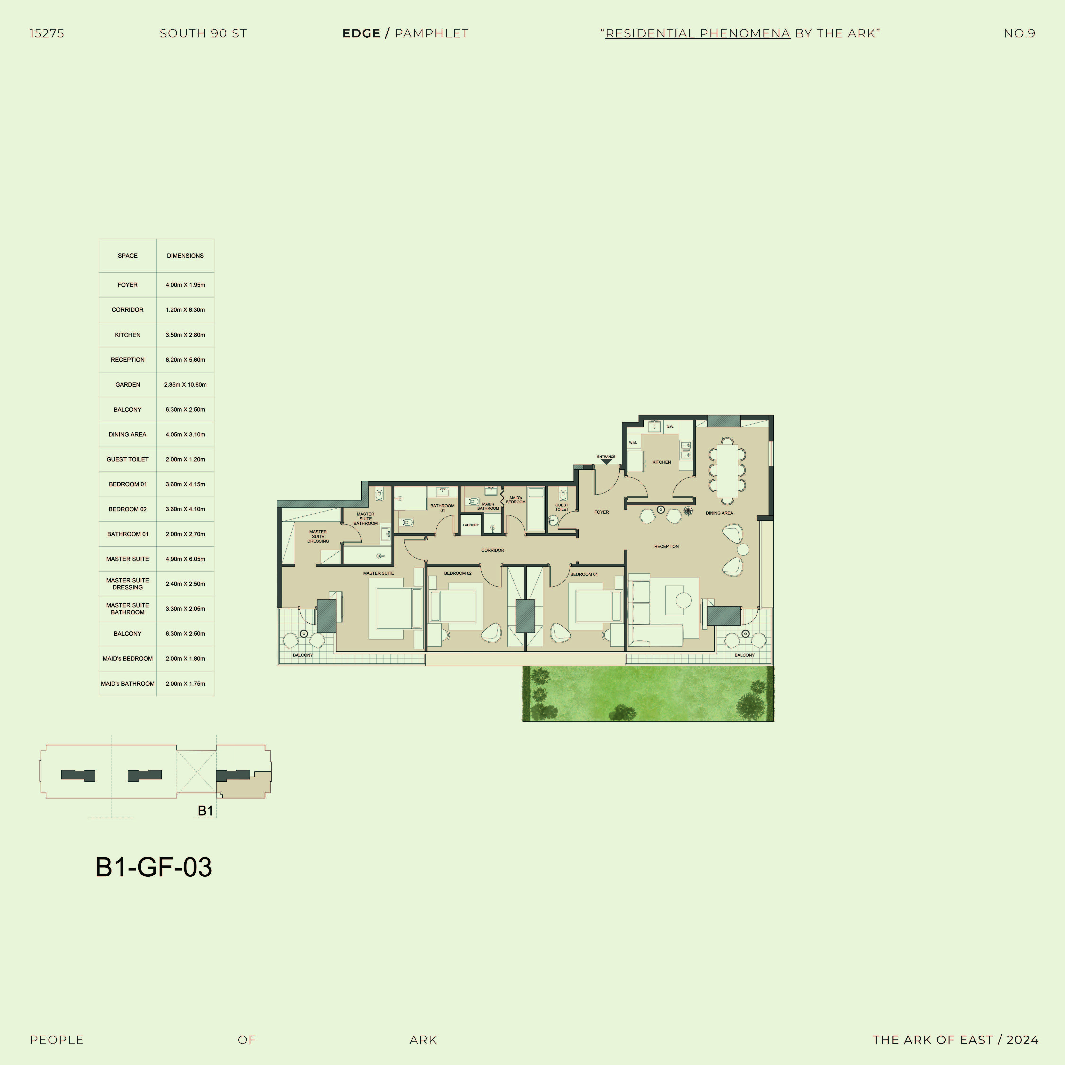 Floor plan for apartment at Edge