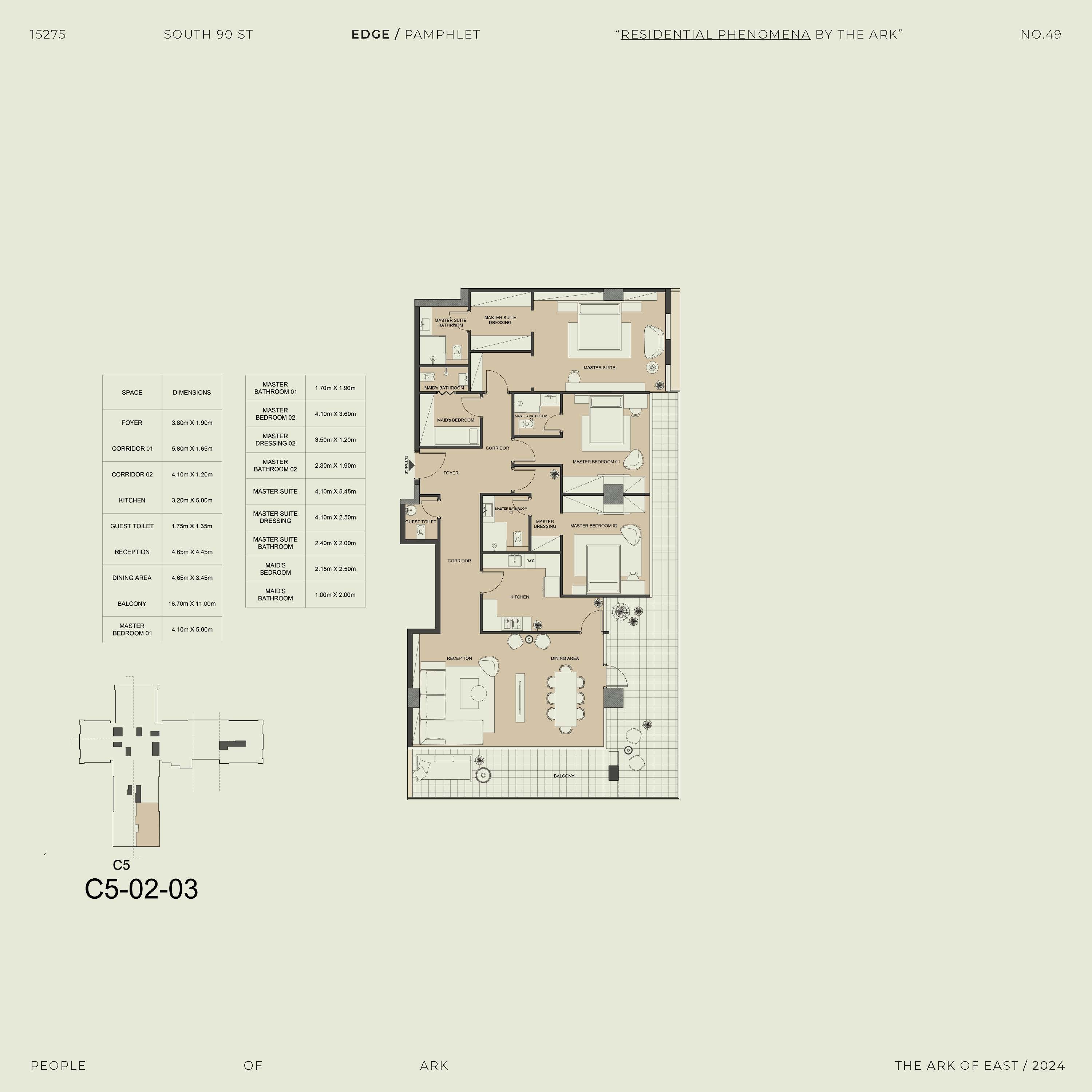 Floor plan for apartment at Edge