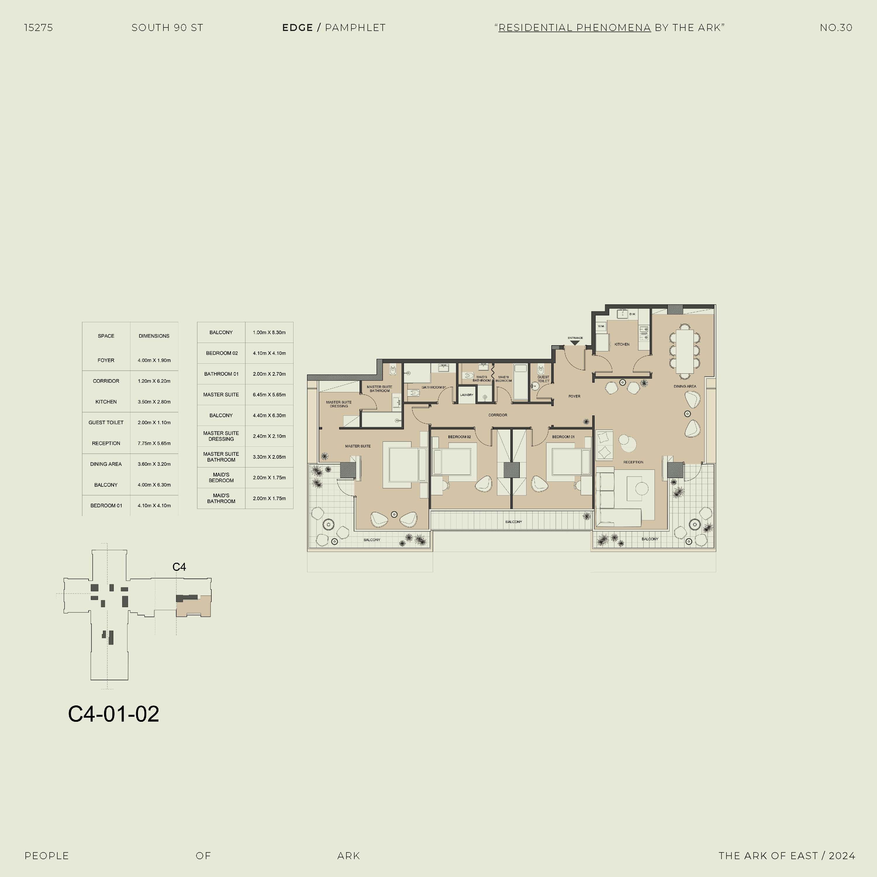 Floor plan for apartment at Edge