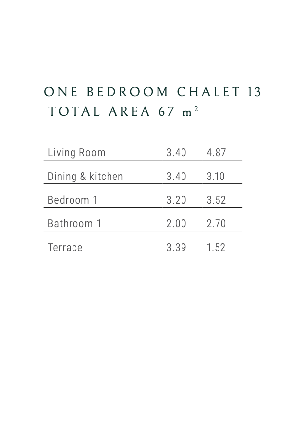 Floor plan for chalet at Majada Iwan