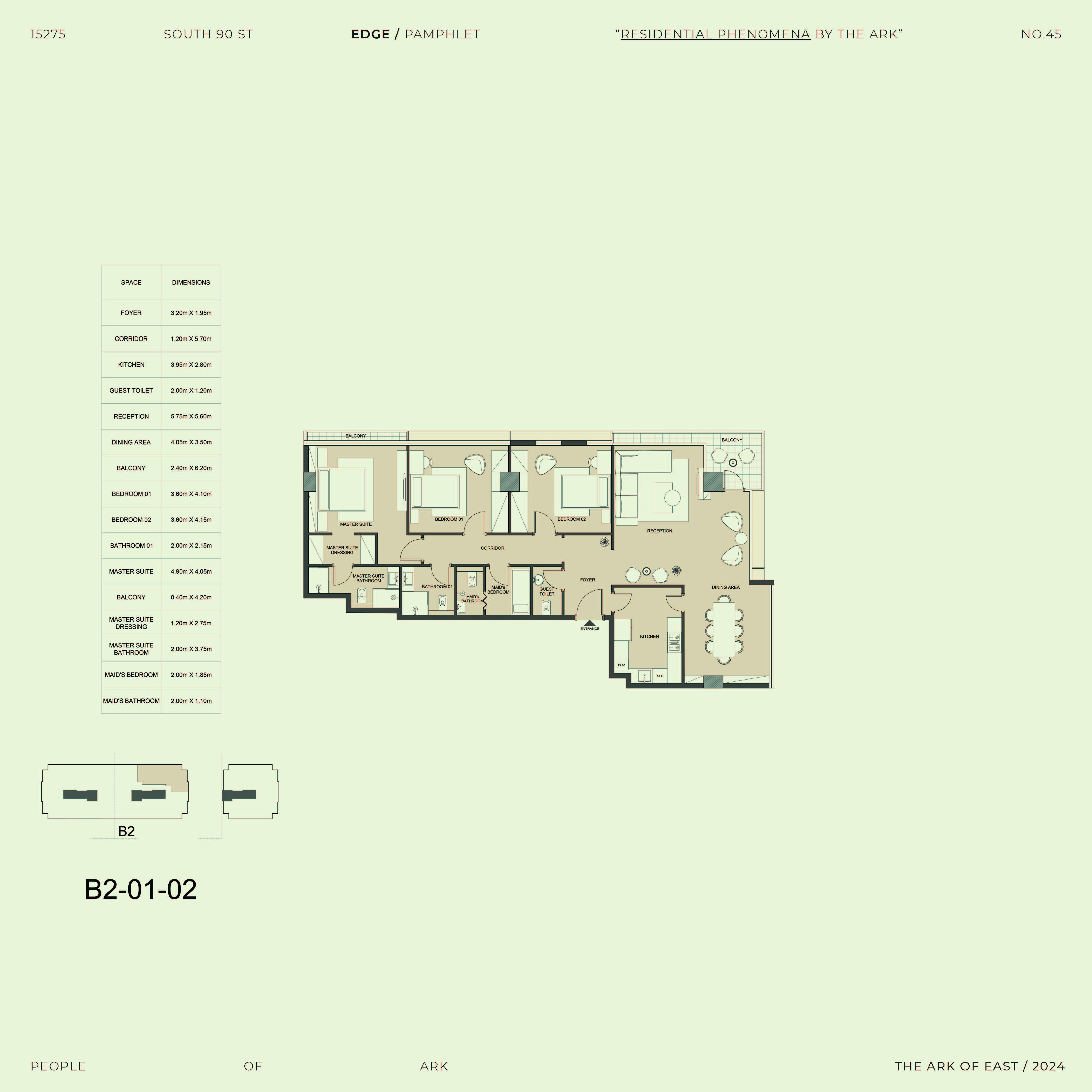 Floor plan for apartment at Edge