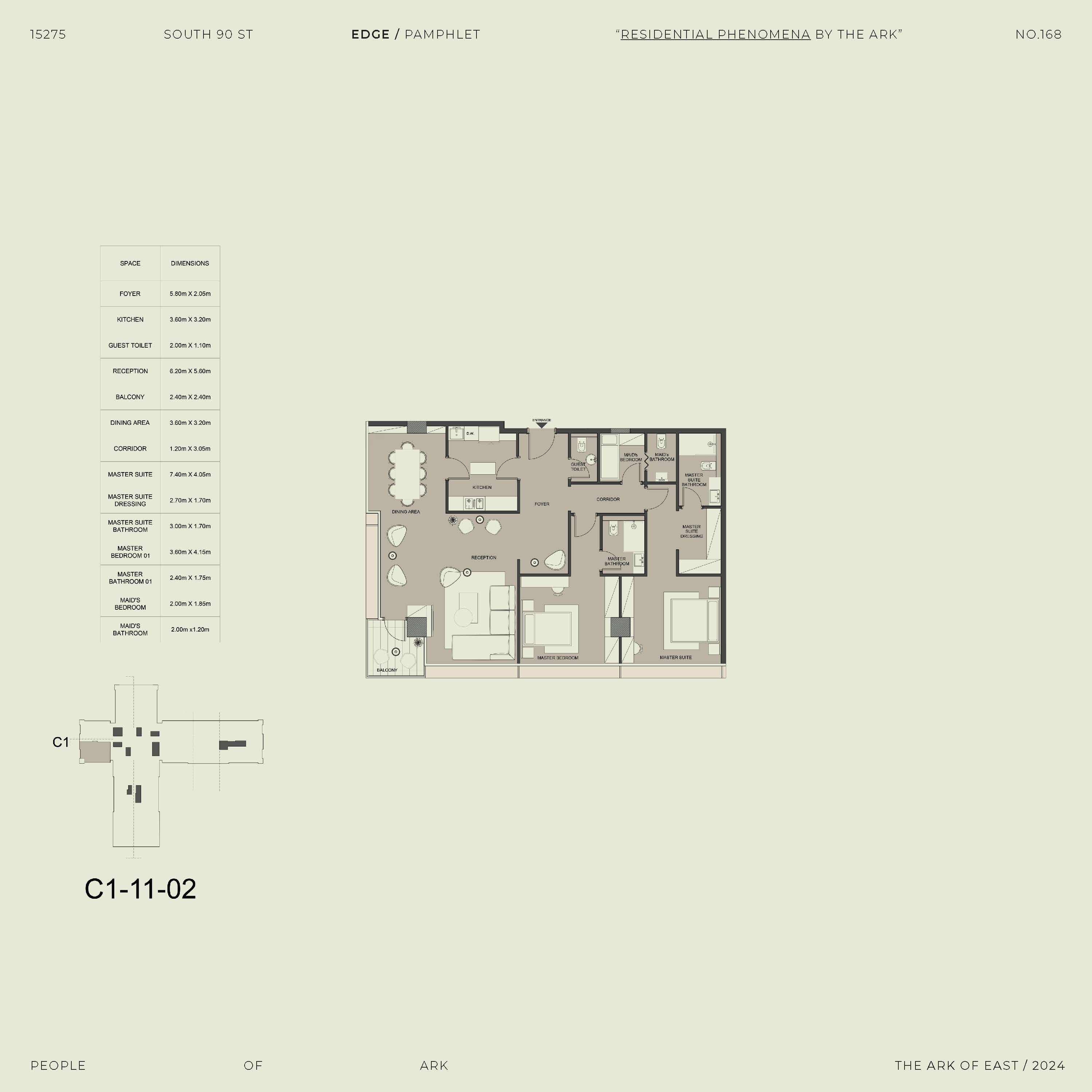 Floor plan for apartment at Edge