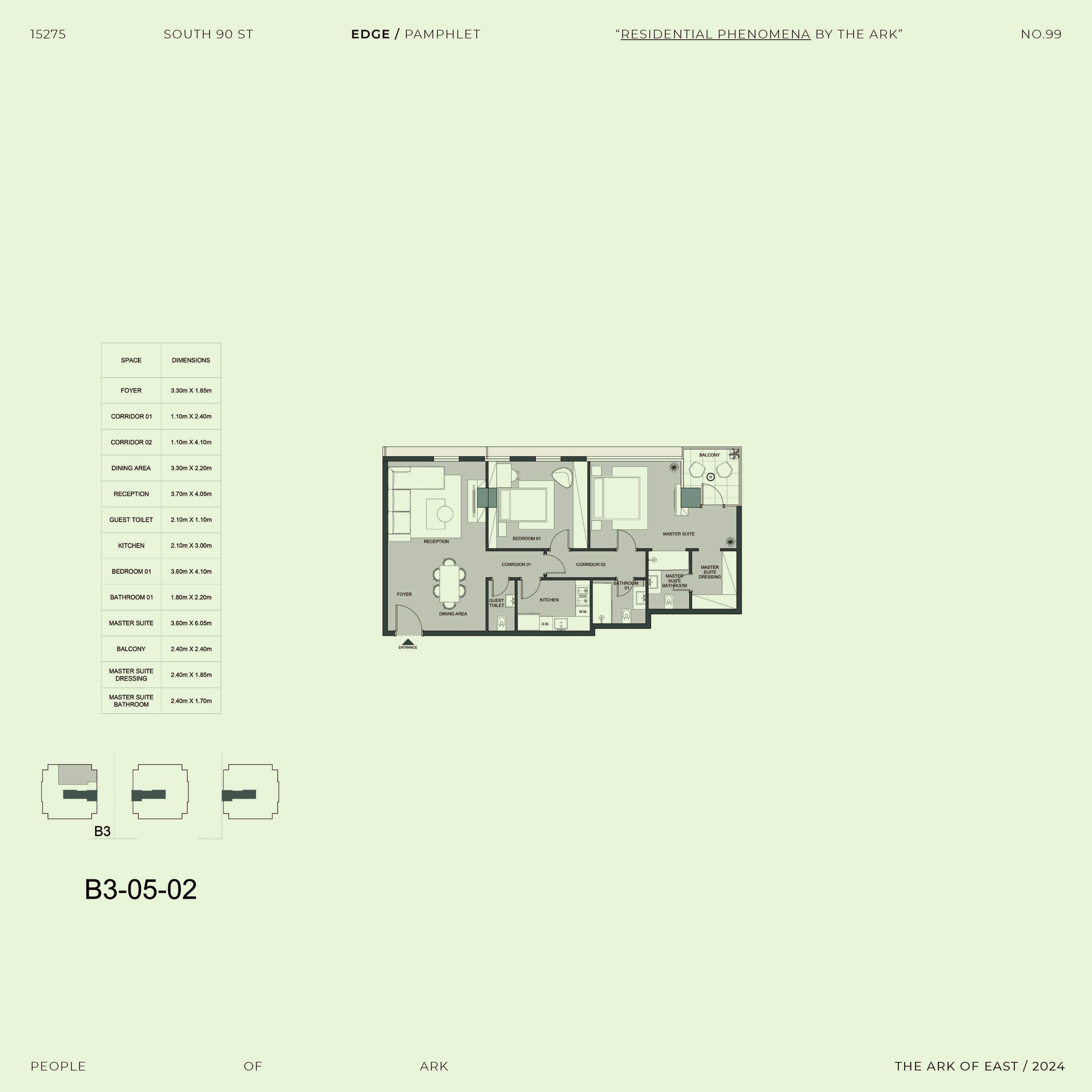 Floor plan for apartment at Edge