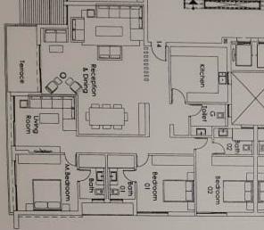 Floor plan for apartment at Palm Hills New Cairo