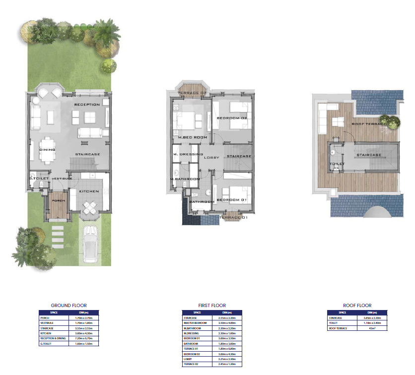 Floor plan for townhouse at Mountain View 1.1