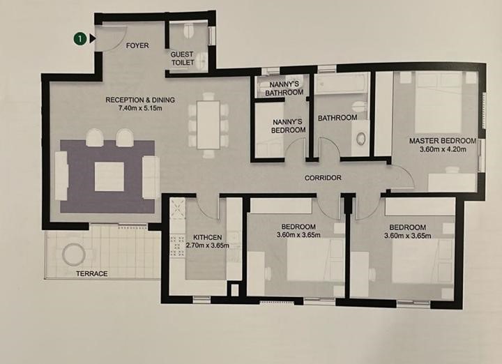 Floor plan for apartment at VYE SODIC