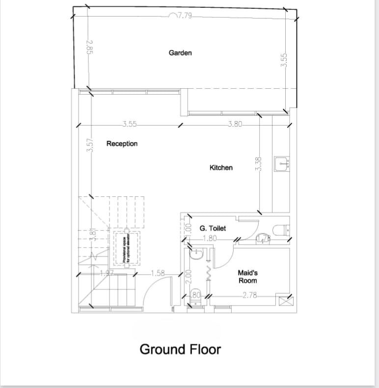 Floor plan for townhouse at Baymount