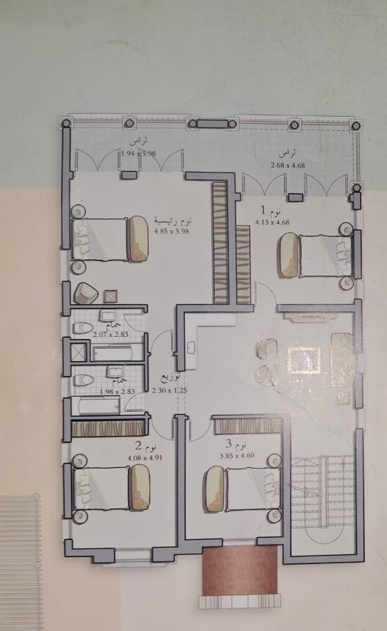 Floor plan for villa at El Rehab