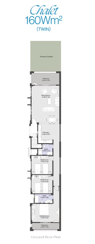 Floor plan for chalet at La Vista Bay East