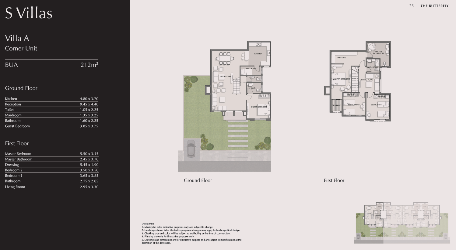 Floor plan for duplex at The Butterfly