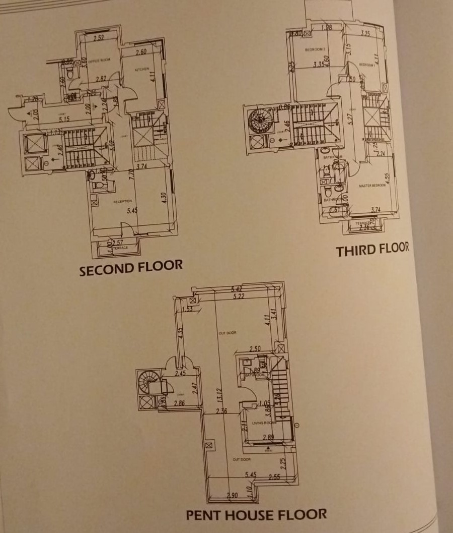 Floor plan for duplex at Sun Capital