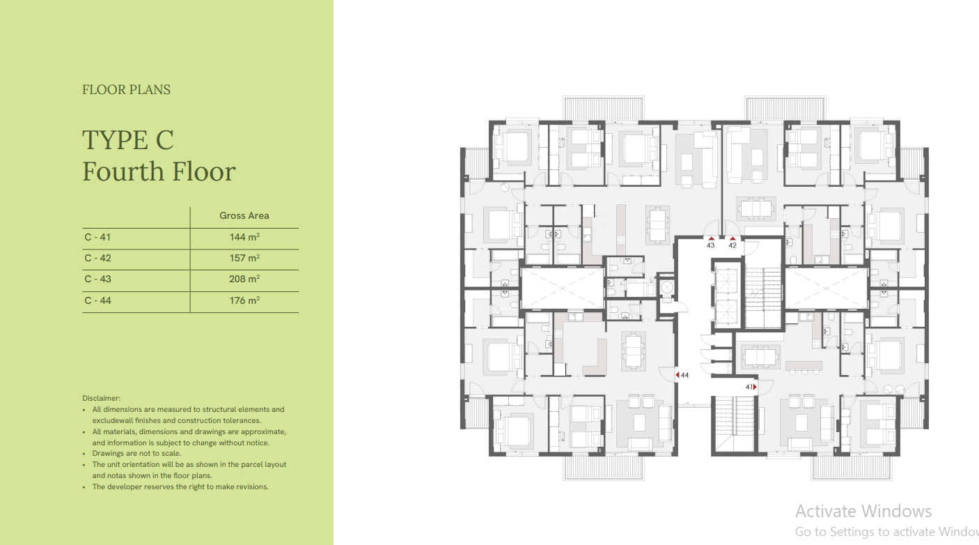 Floor plan for apartment at One33