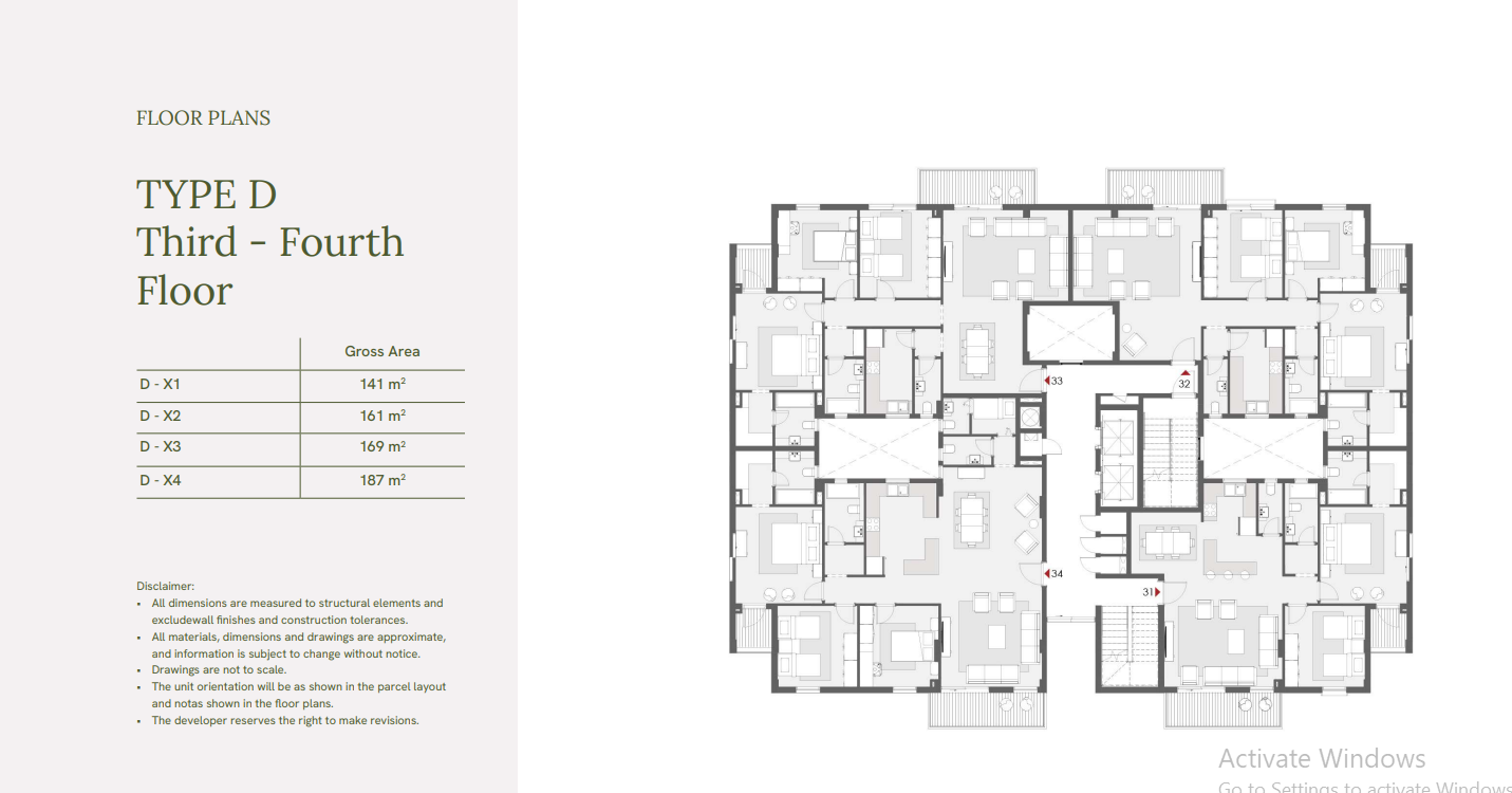 Floor plan for apartment at One33