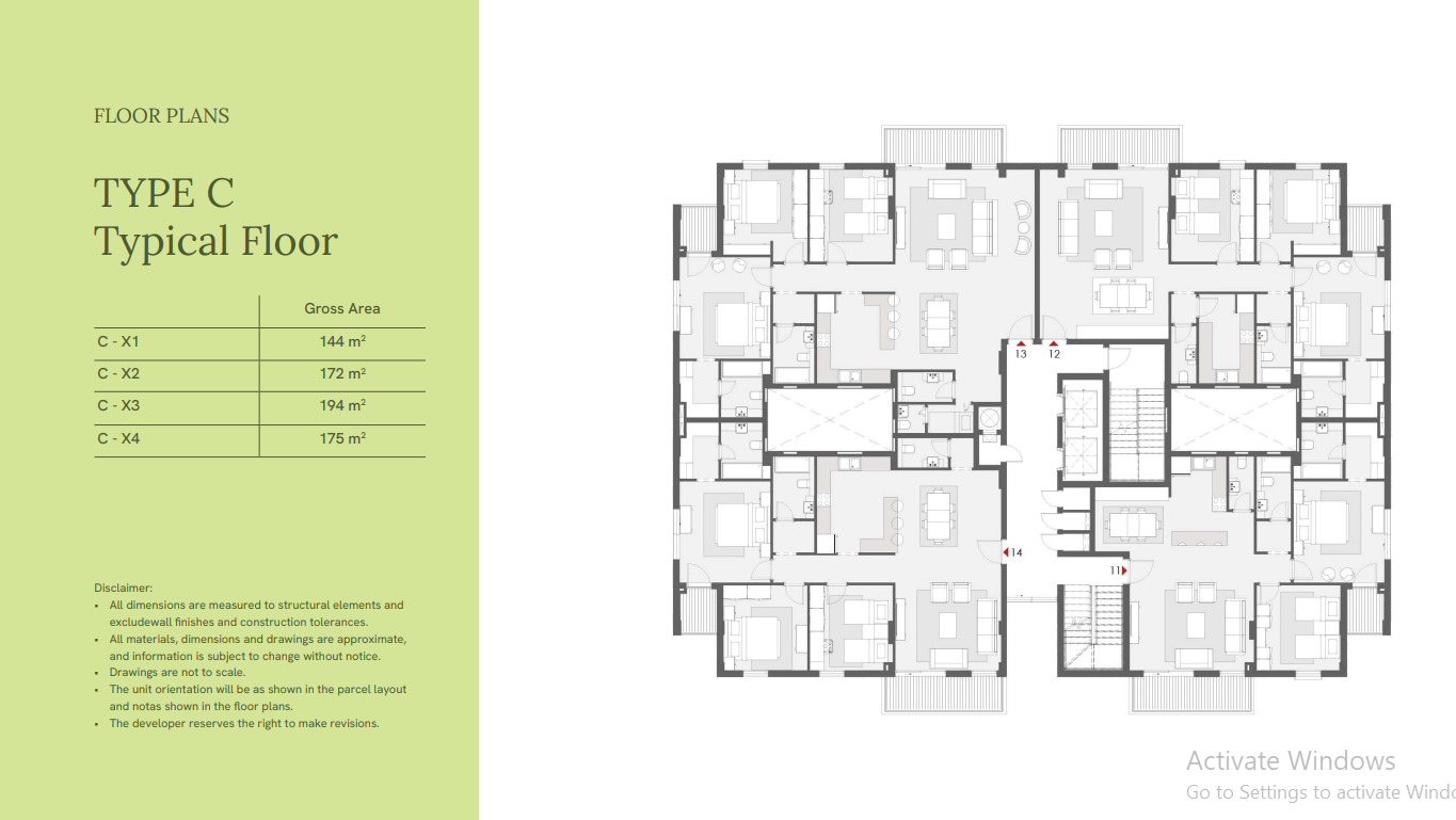 Floor plan for apartment at One33