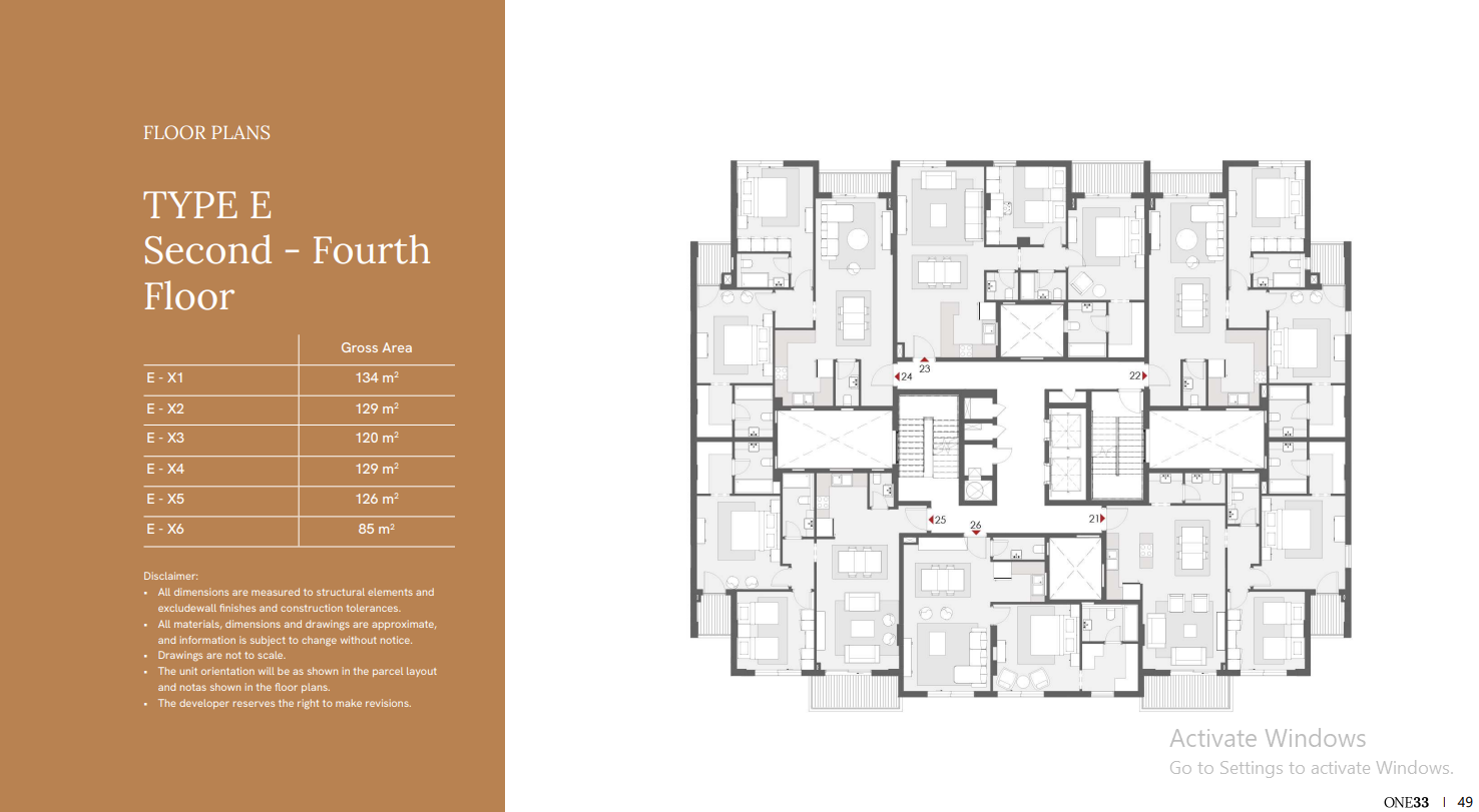 Floor plan for apartment at One33
