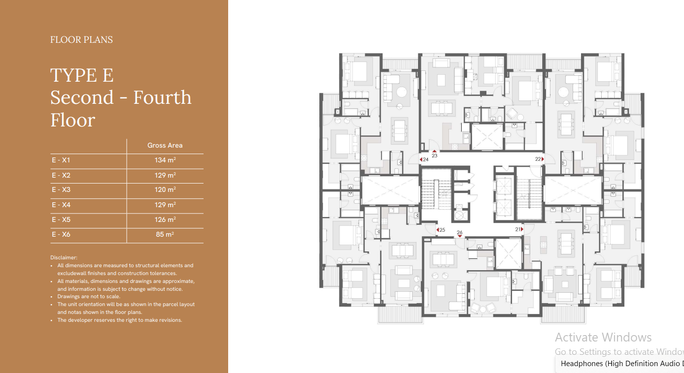Floor plan for apartment at One33