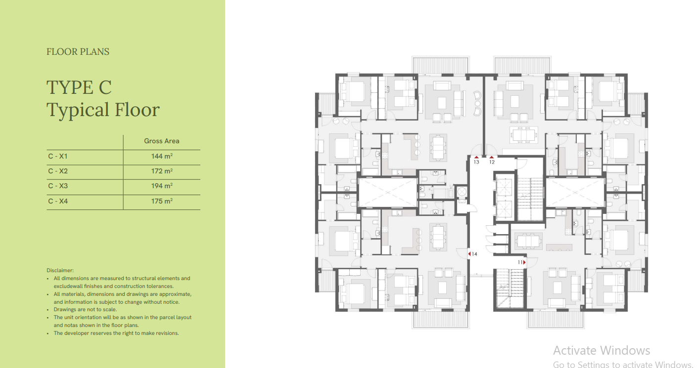 Floor plan for apartment at One33