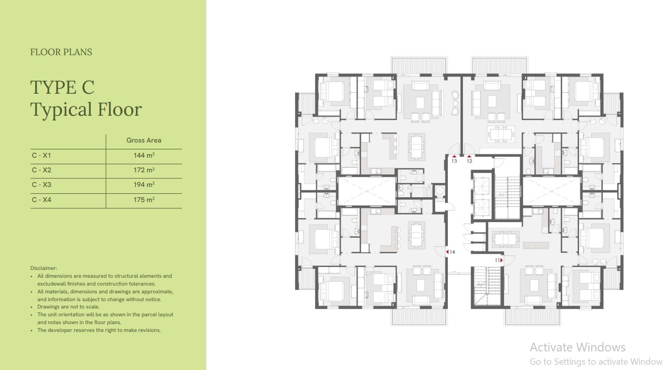Floor plan for apartment at One33