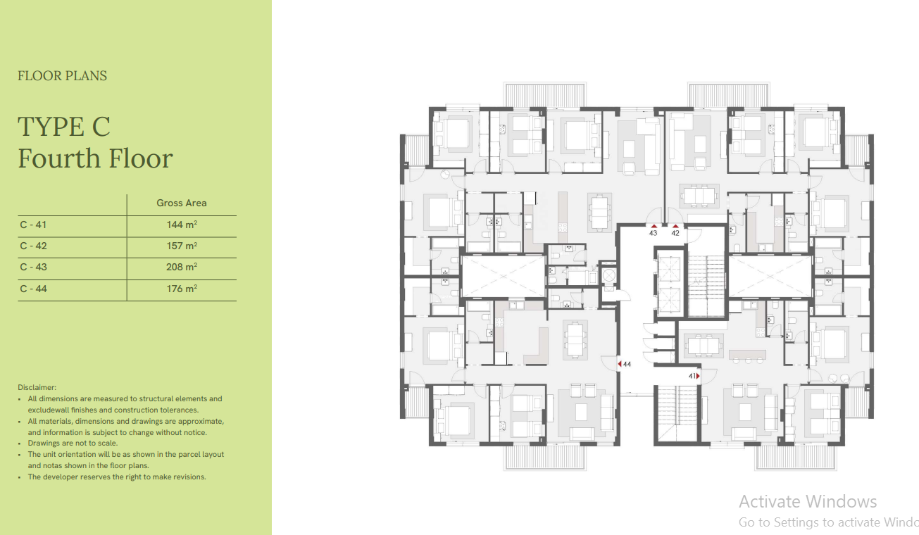 Floor plan for apartment at One33