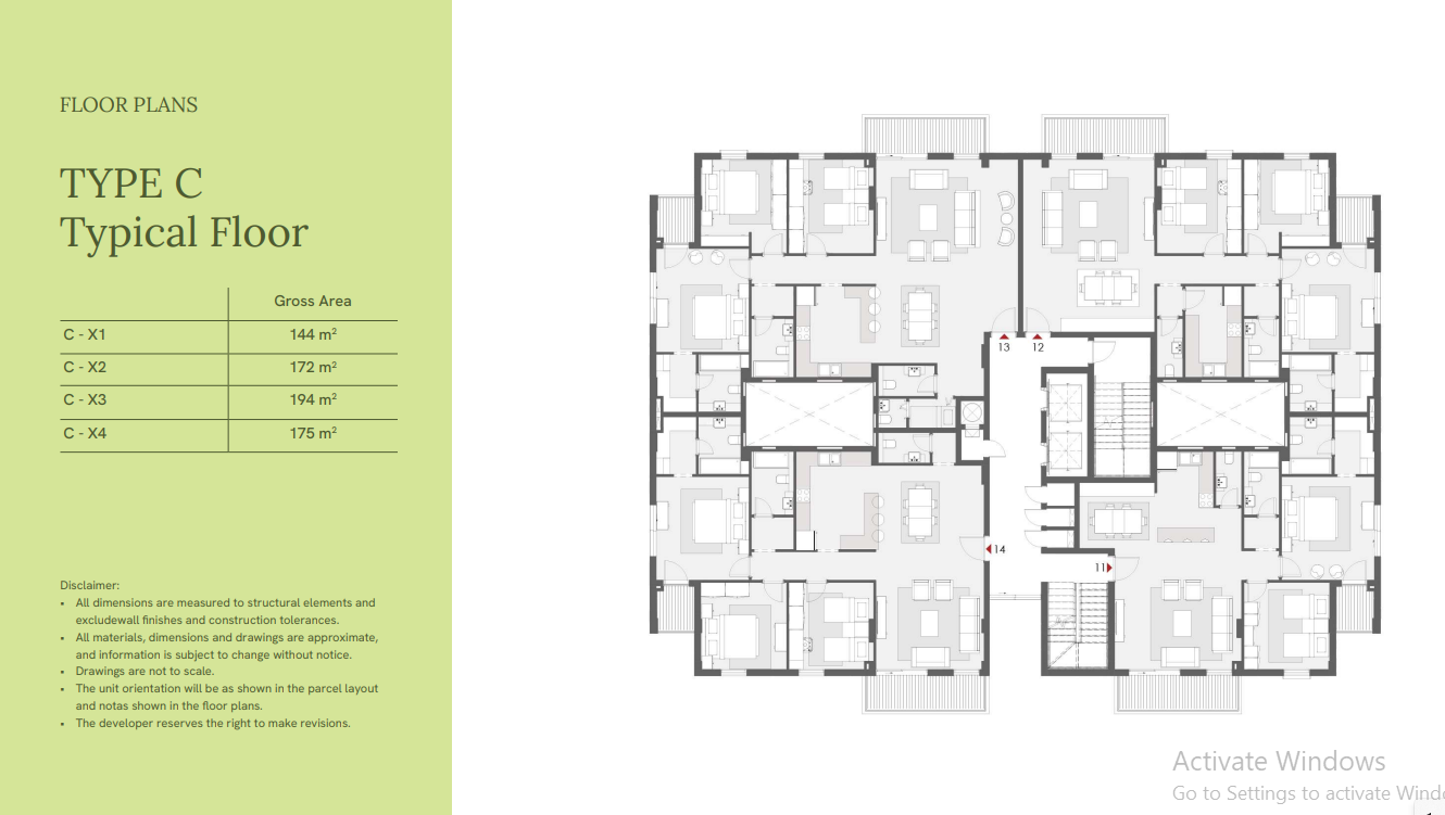 Floor plan for apartment at One33