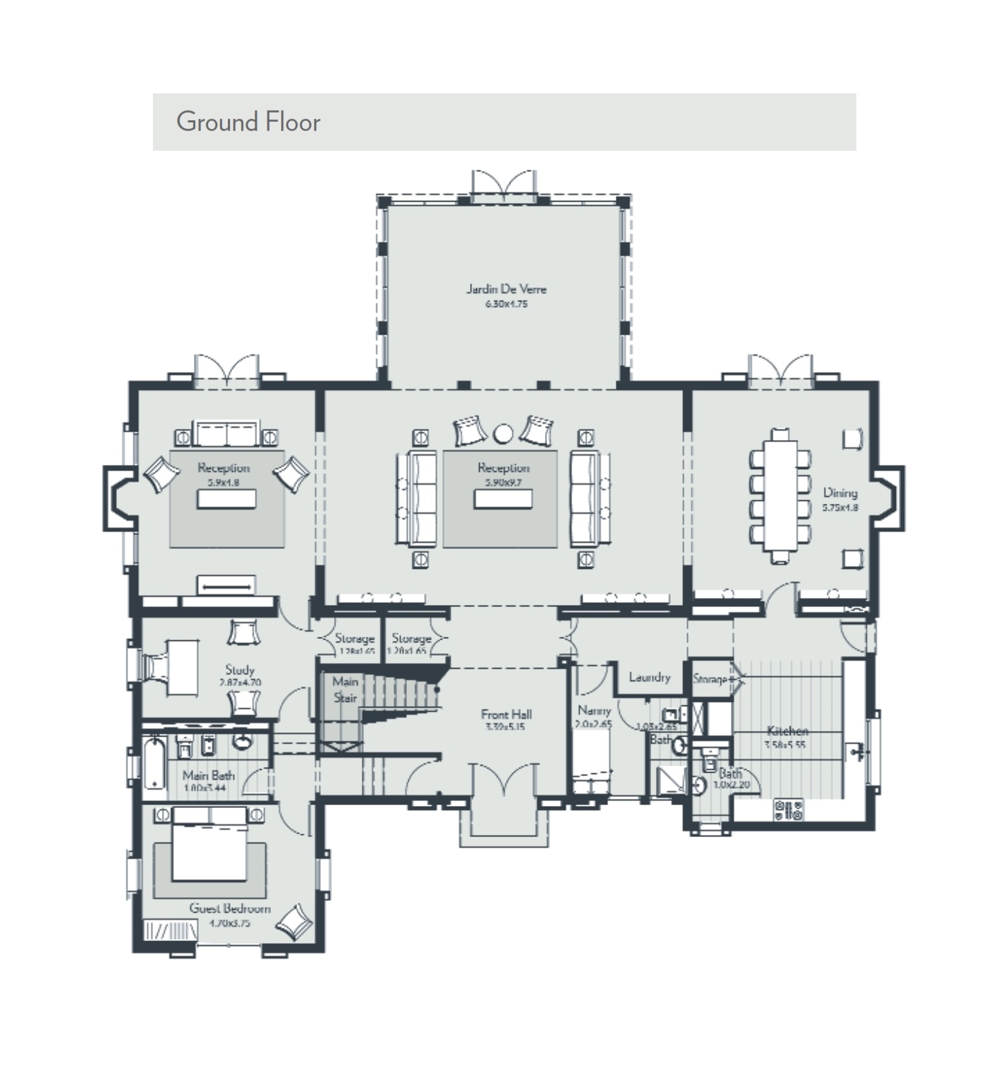 Floor plan for villa at Allegria