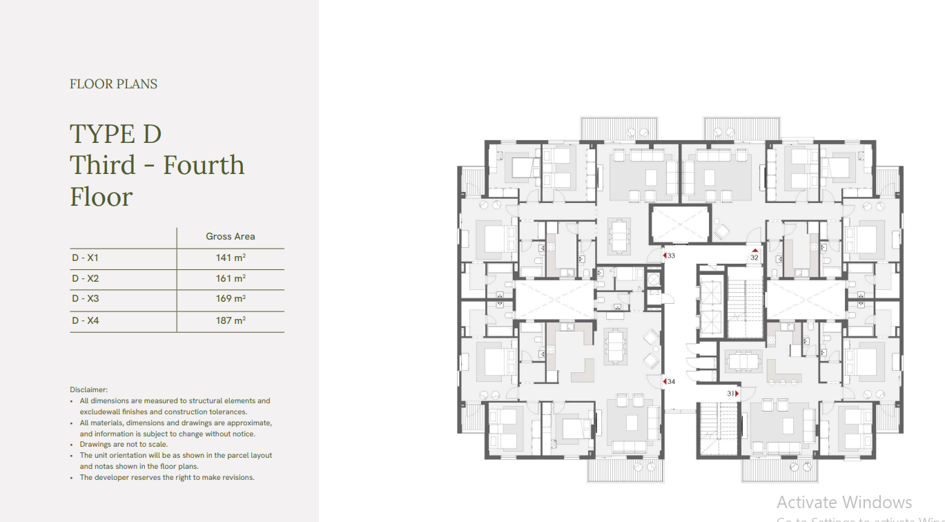Floor plan for apartment at One33