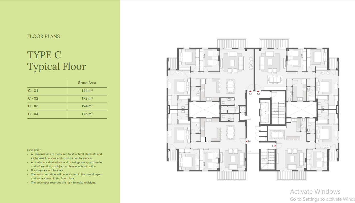 Floor plan for apartment at One33