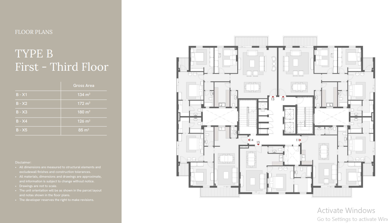 Floor plan for apartment at One33