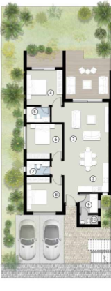 Floor plan for chalet at Silversands