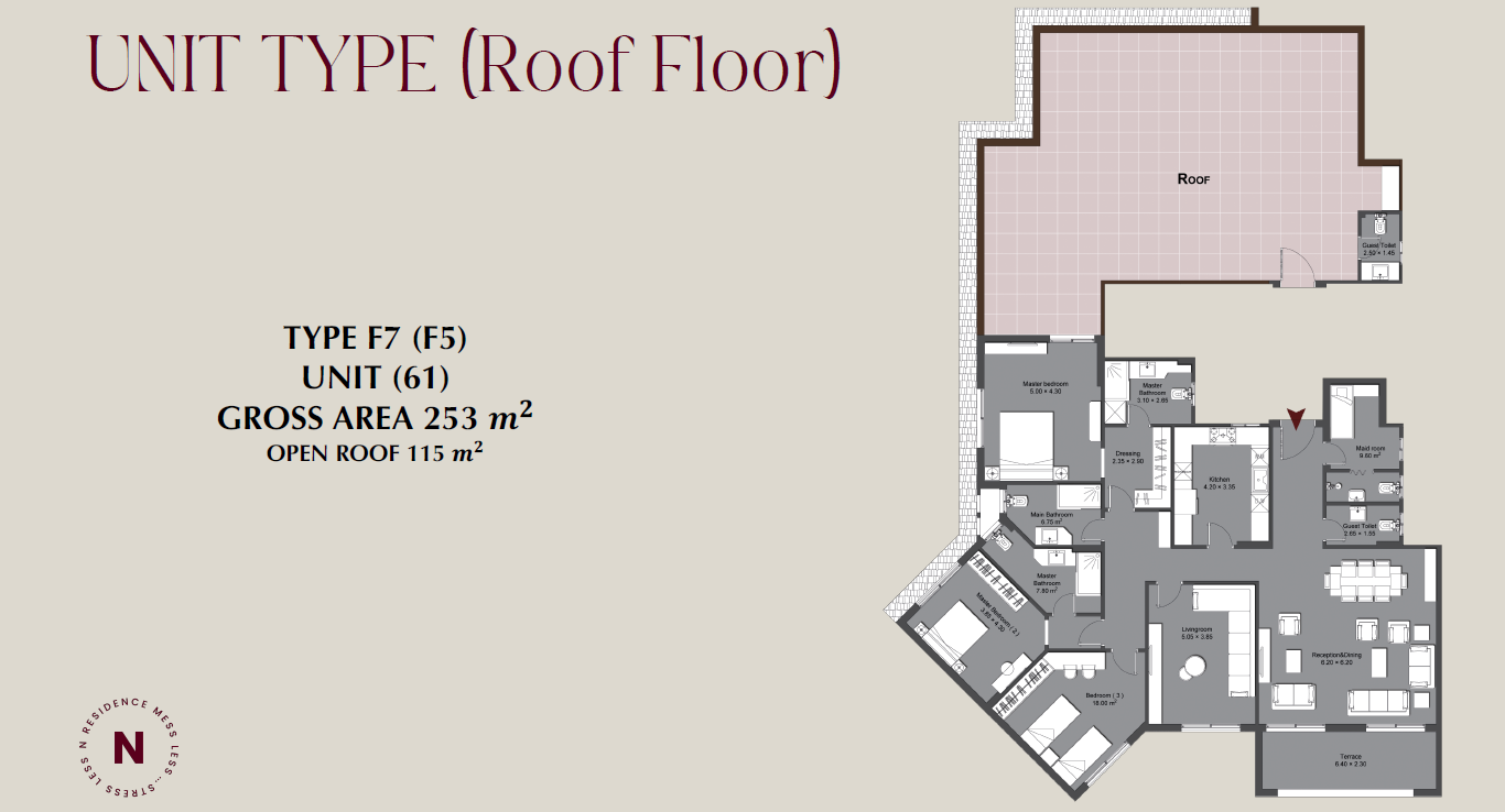 Floor plan for apartment at N Residence