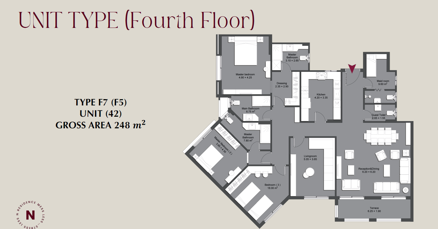 Floor plan for apartment at N Residence
