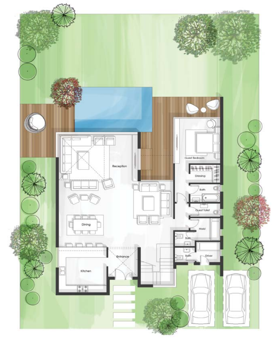Floor plan for villa at Cali Coast Ras El Hekma