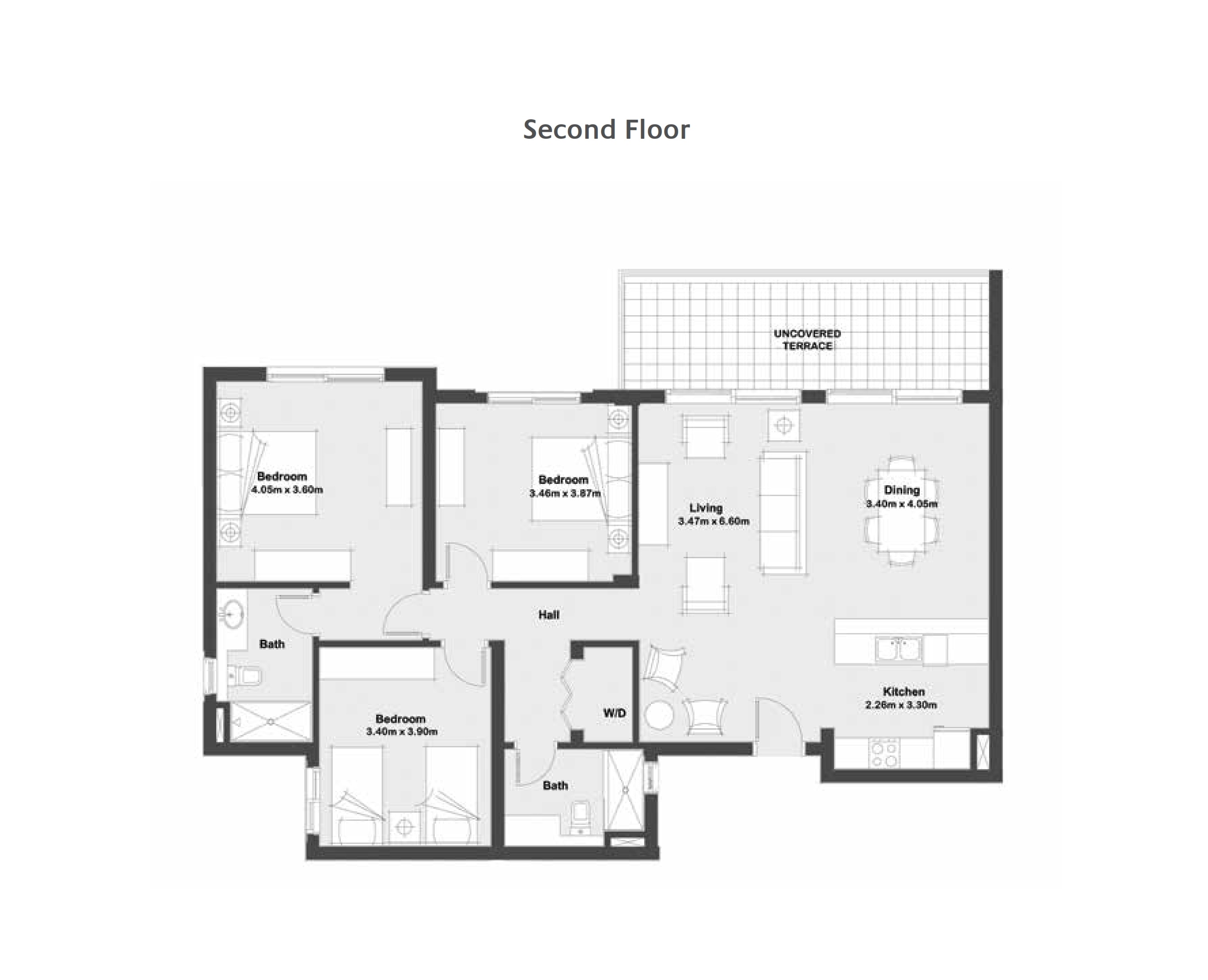 Floor plan for chalet at Marassi