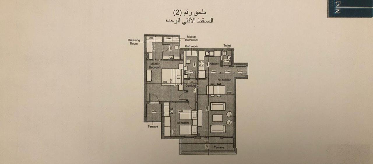 Floor plan for apartment at One33