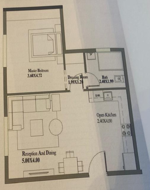 Floor plan for apartment at Jazebeya