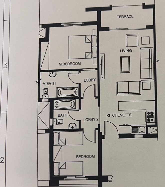 Floor plan for chalet at Mountain View Ras El Hekma