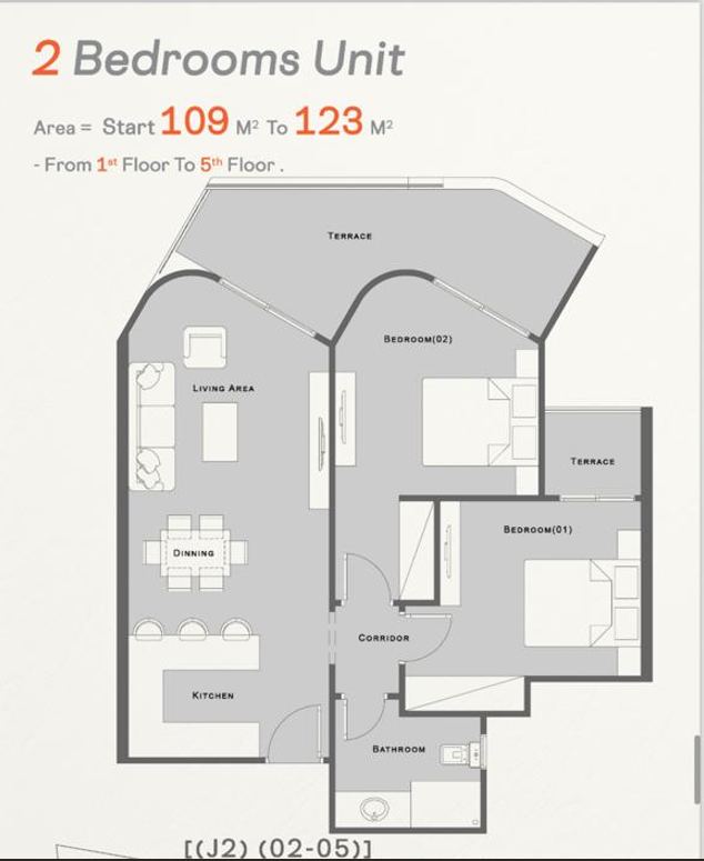 Floor plan for chalet at Jamila