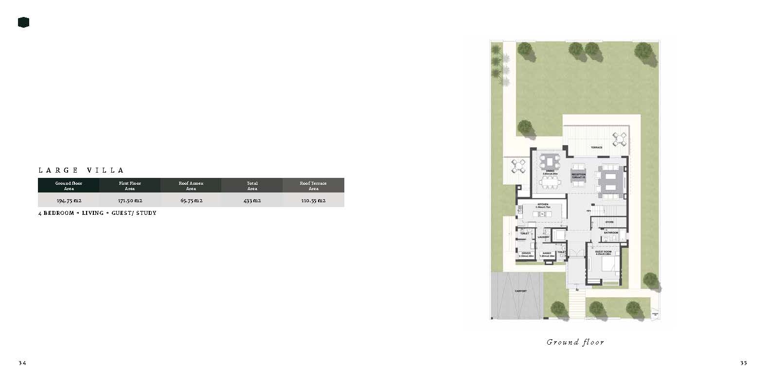 Floor plan for villa at The Estates