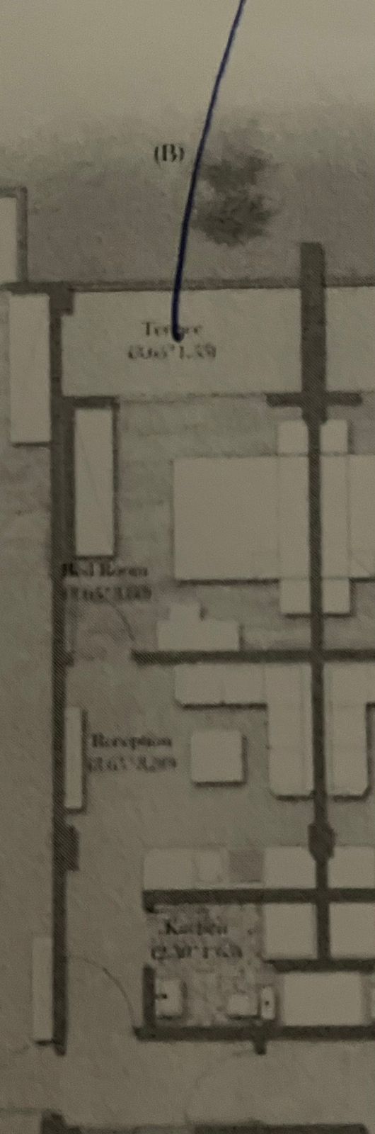Floor plan for studio at Mousa Coast
