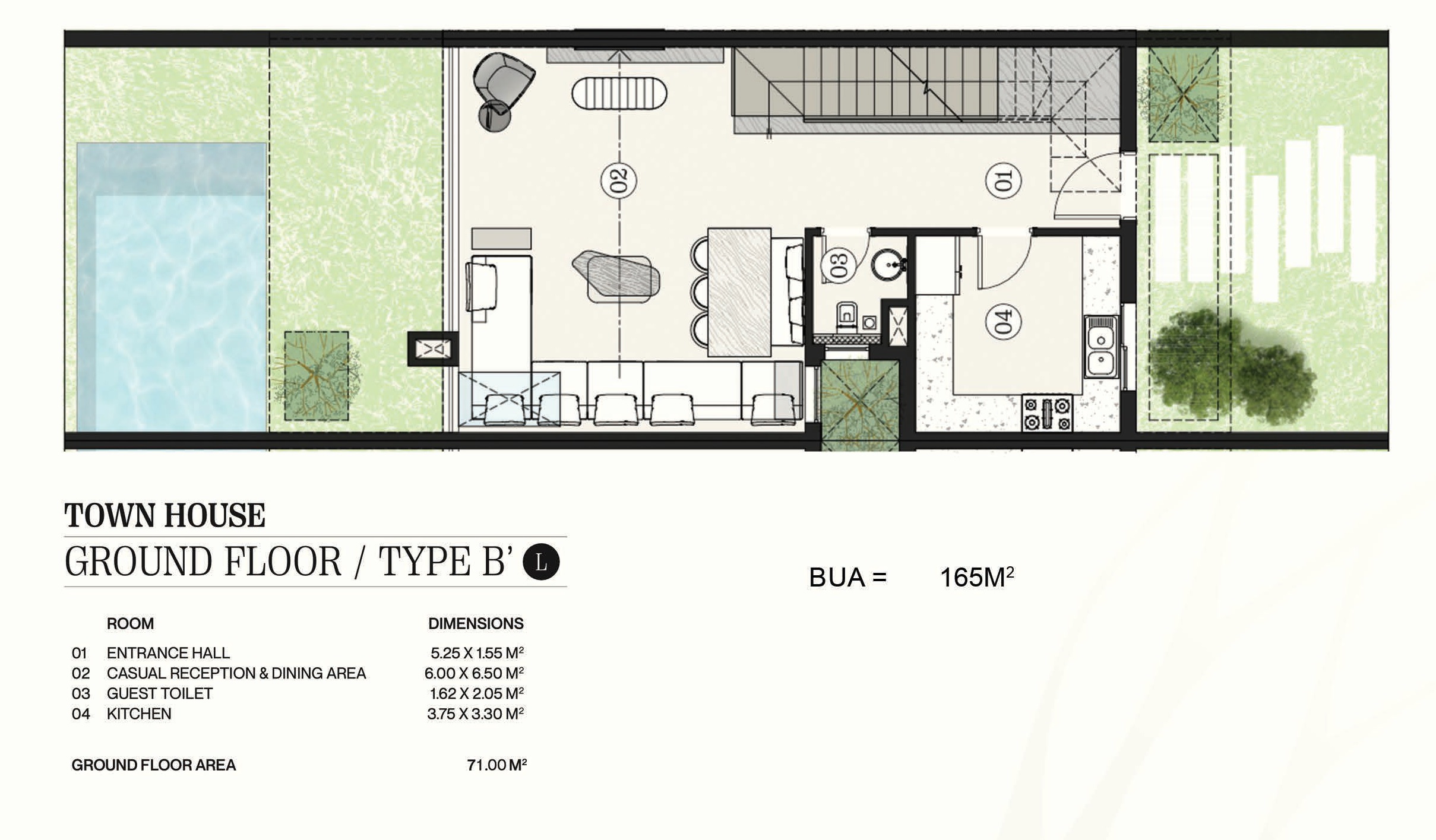 Floor plan for townhouse at Noi