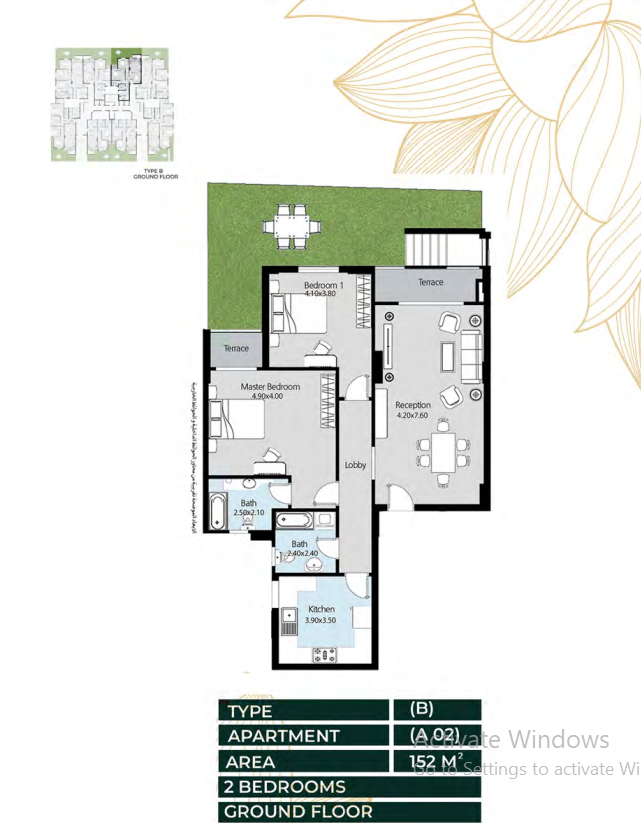 Floor plan for apartment at Oro New capital